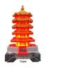 Hubei Yellow Crane Tower 3D Luminous Refrigerator Magnet - City Tourist Souvenir Gift