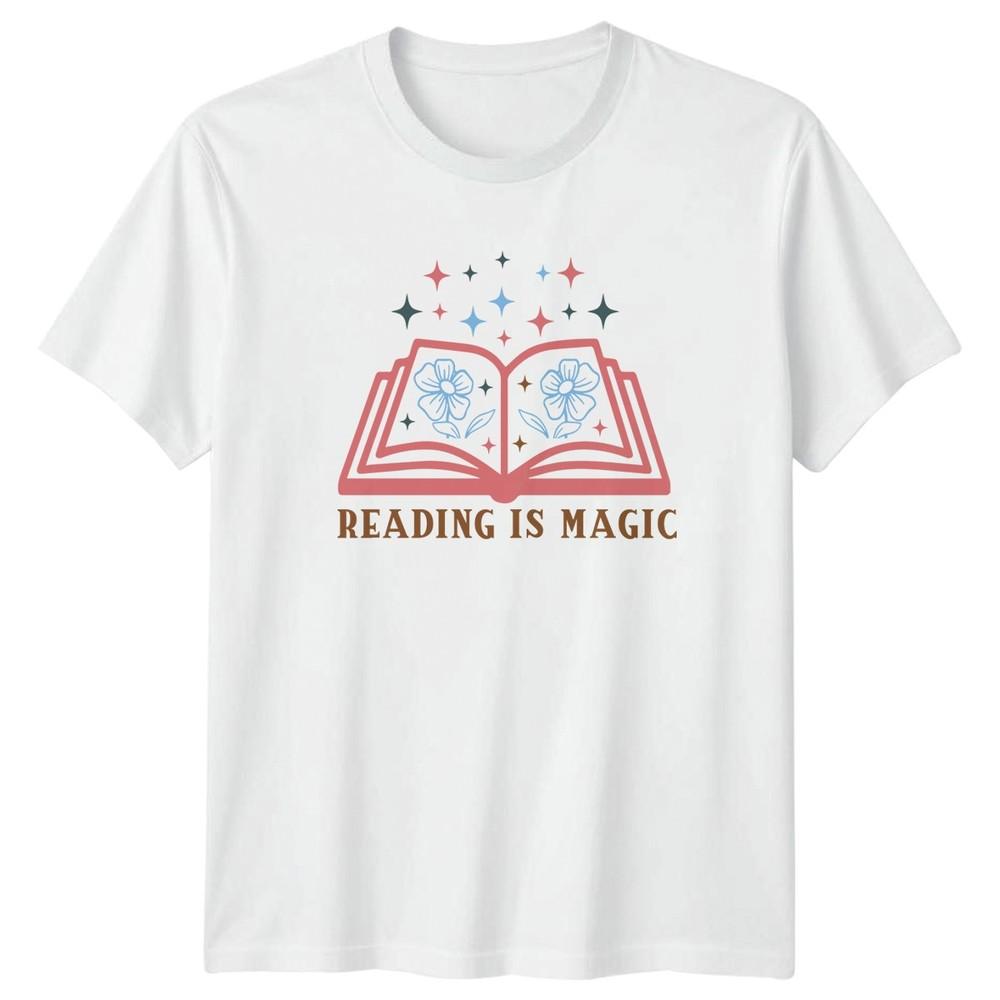 Reading Is Magic Unisexs TShirt Fantasy Book Lover Birthday Gift For Her S