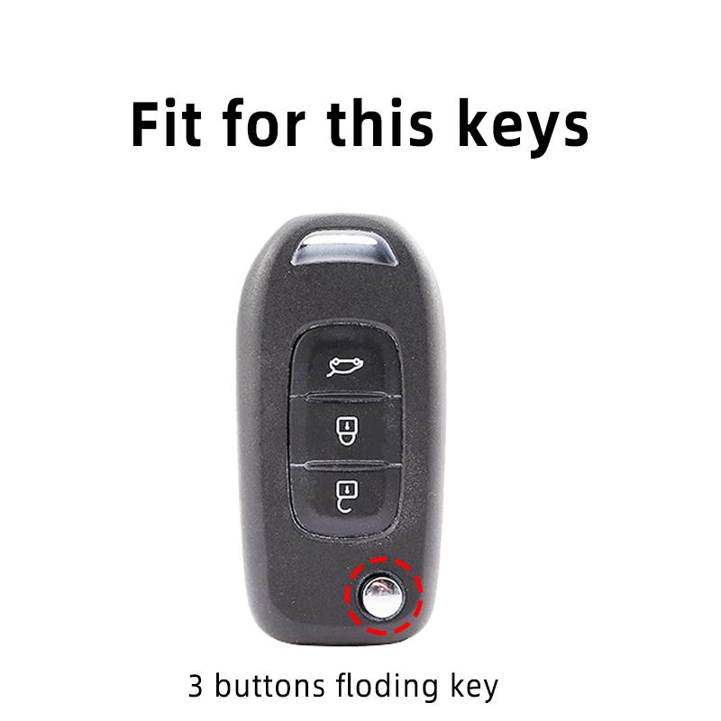 Shell for Renault Kadjar Captur Megane Sandero Stepway Logan Clio 5 2022 Arkana 2020 2021 Kwid 2023 TPU Car Flip Key Case Cover