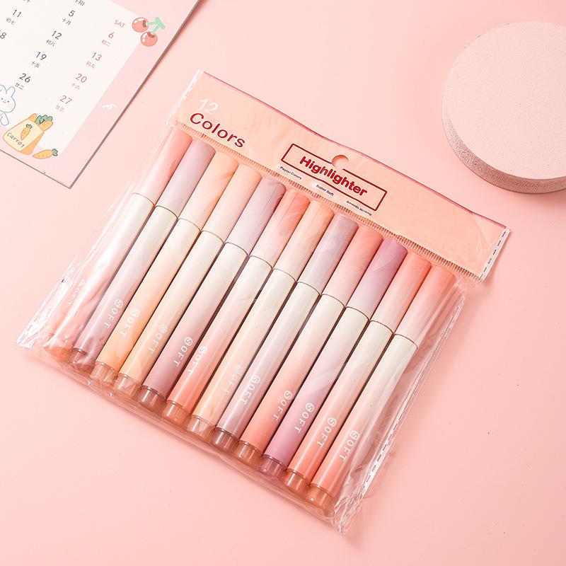 Fluoreszierende Marker Stifte Set mit hoher Kapazität mit OPP-Verpackung für Studenten und Kunst