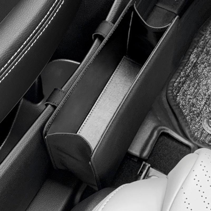 Car Trash Can Portable Durable Foldable Hanging Storage Bucket LeathersTrash Can