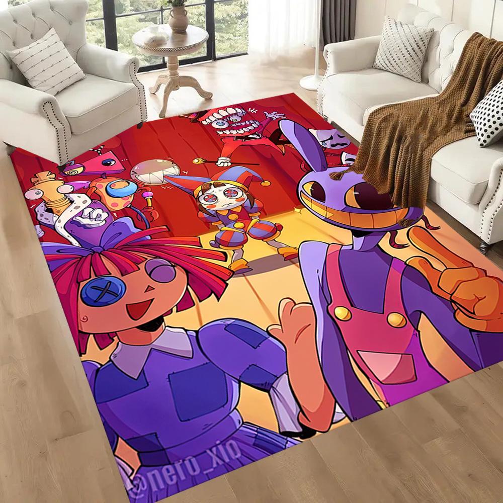 Digitaler Zirkus Teppich Geeignet Für Schlafzimmer Eingangsbereich Flur Spielzimmer Rutschfester Teppich Büro Heimdekoration Hochzeitsfeier Geschenk