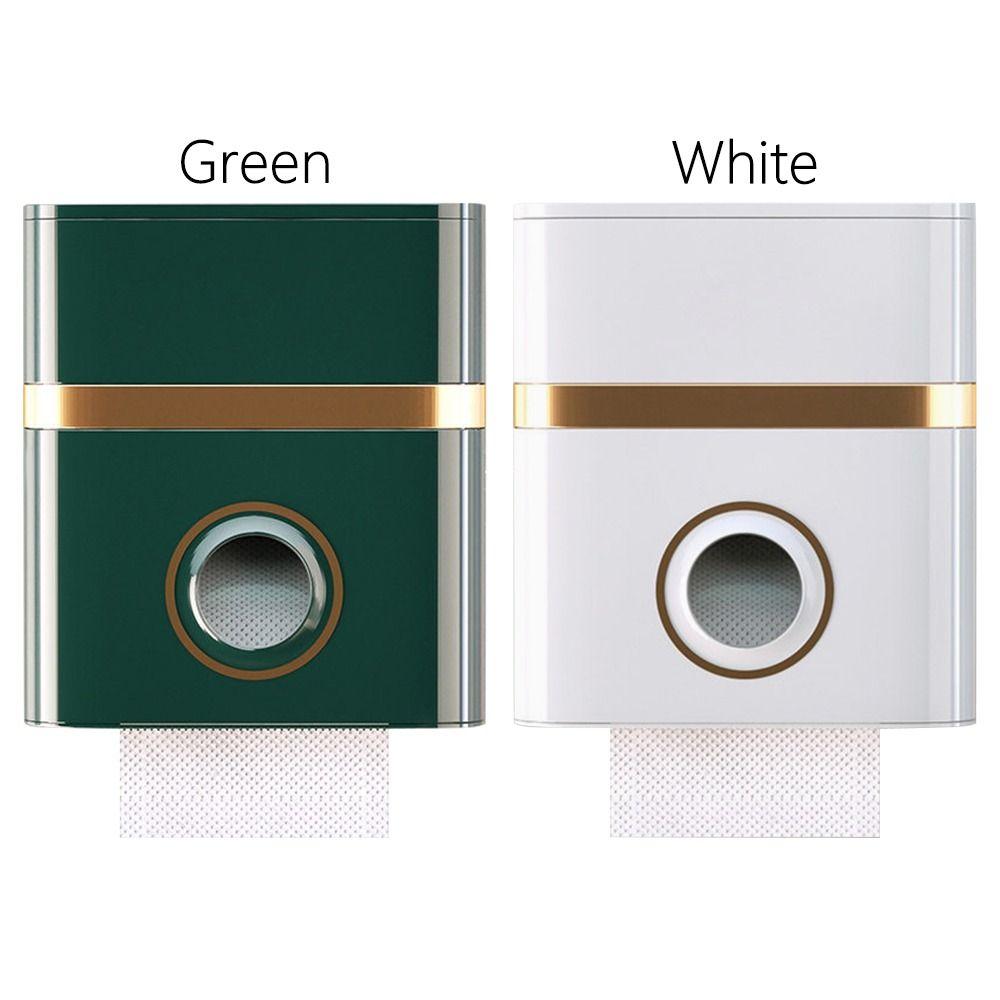 1Pcs Wall Mount Toilet Paper Holder Waterproof Bathroom Tray Shelf New Roll Paper Storage Box