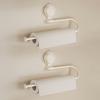 Practical Aluminum Suction Cup Tissue Holder No Punch Durable Cling Film Storage Rack Wall Mounted Towel Storage Rack Kitchen
