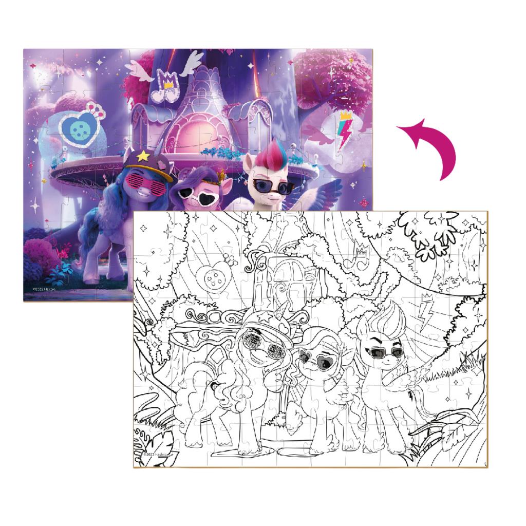 Puzzle 2W1 "My Little Pony" 60 Elements Coloring Book and Puzzle In One 200136