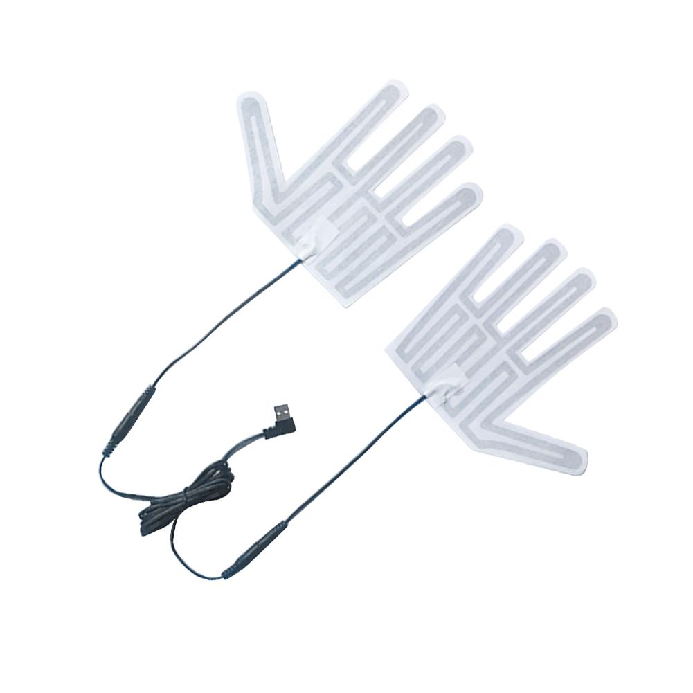Practical USB Heated Gloves Pad Winter Warm Five-Finger Gloves Heating Pad Electric Heating Film Mitten Heating Sheet