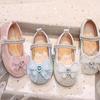 Girls' Crystal Bow Princess Shoes - Summer 2025 Soft Sole Rhinestone Flats