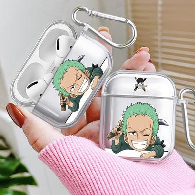 Clear Earphone Cases Cover Case For Airpods Pro3 4 Pro 1 2 3 Pro2 Ones P-Pieces Luffy Zoro