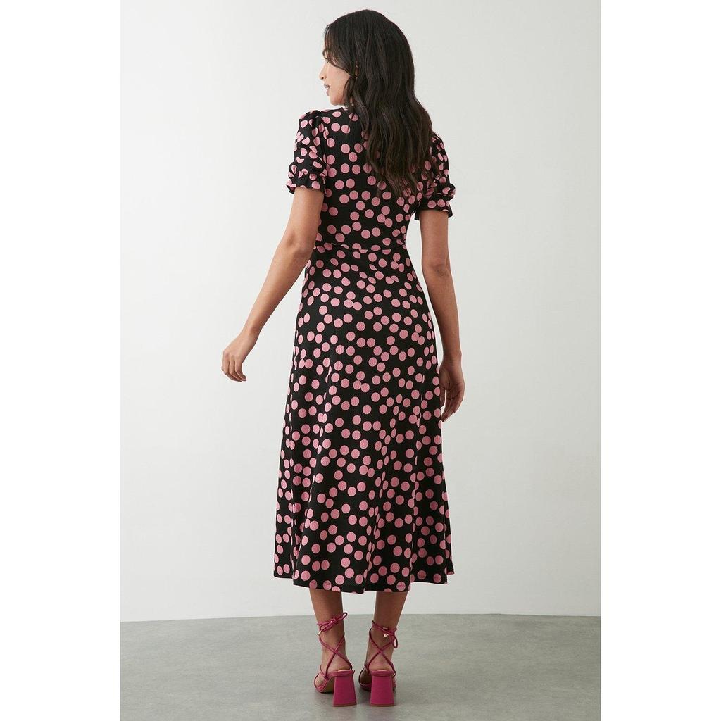 Dorothy Perkins Damska/damska sukienka midi z krótkim rękawem i dekoltem w szpic