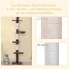 Floor To Ceiling Cat Tree 230-260cm Height Adjustable, 5-Tier Cat Tower with Scratching Posts, Hammock, Perches