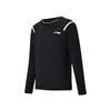 Li-Ning Personalized Printed Color Block Round Neck Casual Sports Long Sleeve T-Shirt Unisex Tops Black ATLU179-1