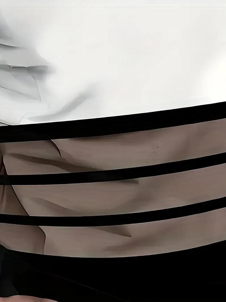 Simple Fashion Striped Print T-Shirt Men's Casual Men's Top Summer Fashion Men's Street T-Shirt