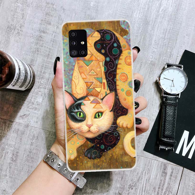 Kiss by Gustav Klimt Desig Phone Case For Samsung Galaxy A50 A70 A40 A30 A20S A10 Note 20 Ultra 10 Lite 9 8 A6 A8 Plus A7 A9 + C