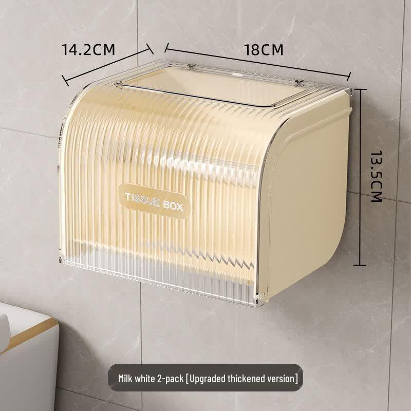 LIEI Wall-Mounted Waterproof Toilet Paper Holder with Storage