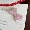 Korean New Cute 4.5cm Stereoscopic Bow Hair Tie Hair Clip For Sweet Girls Rhinestones Acetate Hair Rope Duckbill Clip