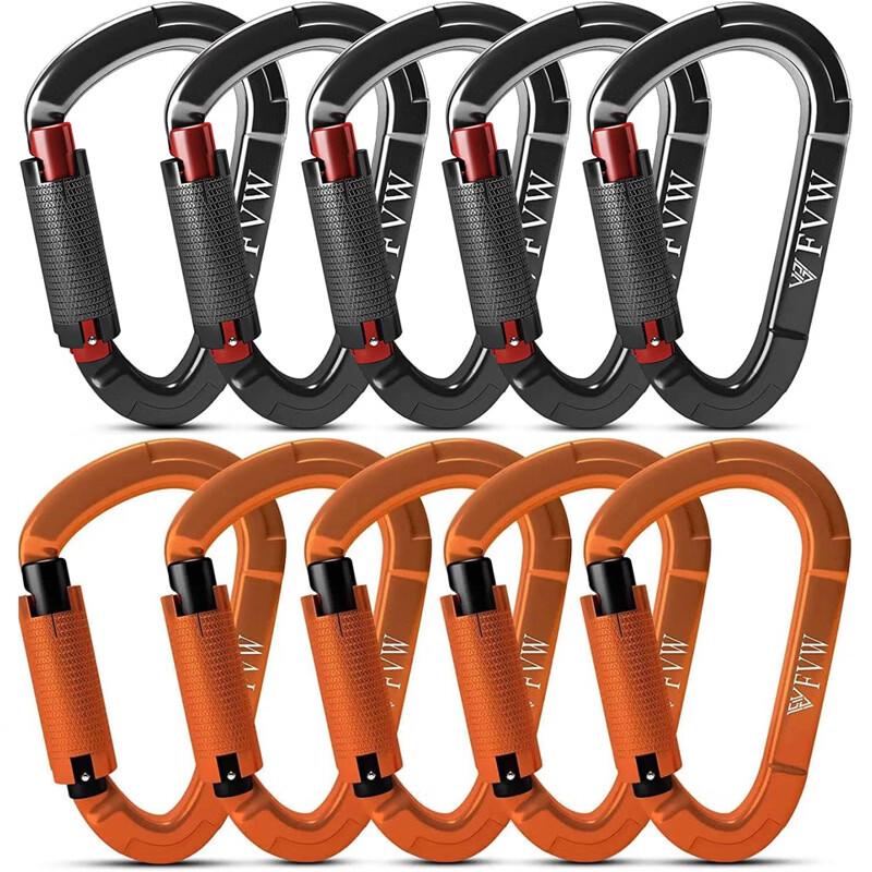 

ML Aluminum Auto-Locking Climbing Carabiners - 10 Pack