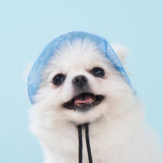 Pet Sun Hat Drawstring Adjustable Tie-Dye Denim Pet Hat Breathable Sun Protection Hat with Ear Holes for Dogs And Cats