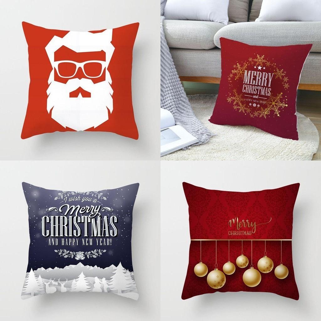 Cozy Christmas Cushion Cover In Soft Peach Skin Velvet For Festive Home Decor
