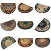 Sand Scraping Doormat Floor Mat Semi-Circular Design 3D Illusion Rug Non-Slip Decorative Door Shock Absorbing Entryway Bedroom Fade-Resistant