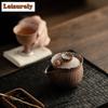 350ML Creative Old Rock Clay Teapot Handmade Stripe Coarse Pottery Pot Household Tea Making Kettle With Filter Tableware Craft