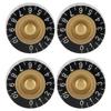 4 Stück Zylinderknöpfe E-Gitarren Lautstärkeregler Potentiometer für LP Gerader Zylindertyp
