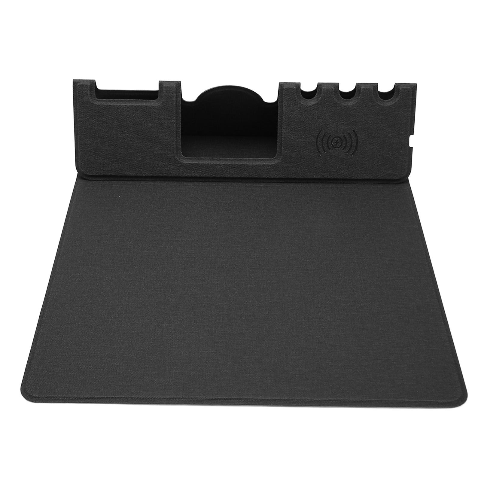 

Коврик для мыши с зарядкой для телефона 15 Вт, эргономичный, устойчивый, с подставкой для мыши и держателем для ручки для компьютера