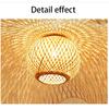 Floating Double Lotus Leaves Hand-woven Bamboo Ceiling Fixture Ancient Natural Rattan Pendant Lighting Ceiling Hang Light