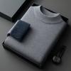 Autumn Winter Warm Mock Collar Sweaters for Men Solid Long-sleeve Fleece Knitted Sweaters Men Casual Thick Pullovers