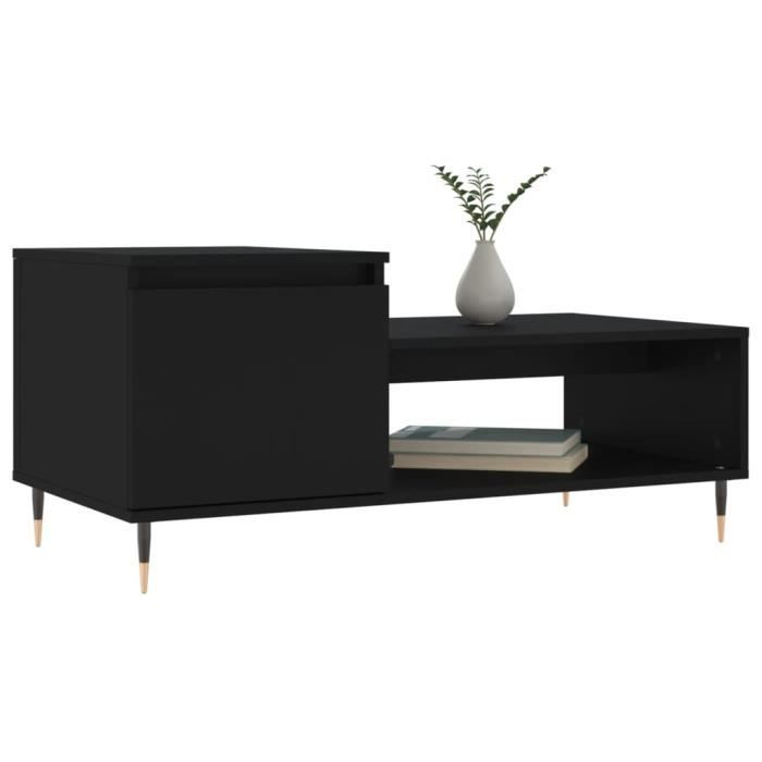 VidaXL Coffee Table Black 100x50x45 Cm Engineered Wood 830821