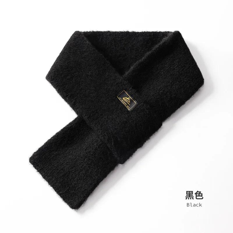 Hochwertiger Herrenschal Winter Imitation Mohair Kaschmir Schal Outdoor Freizeit Warm Strick Weich Einfach Schal Männlich Japanisch Teen