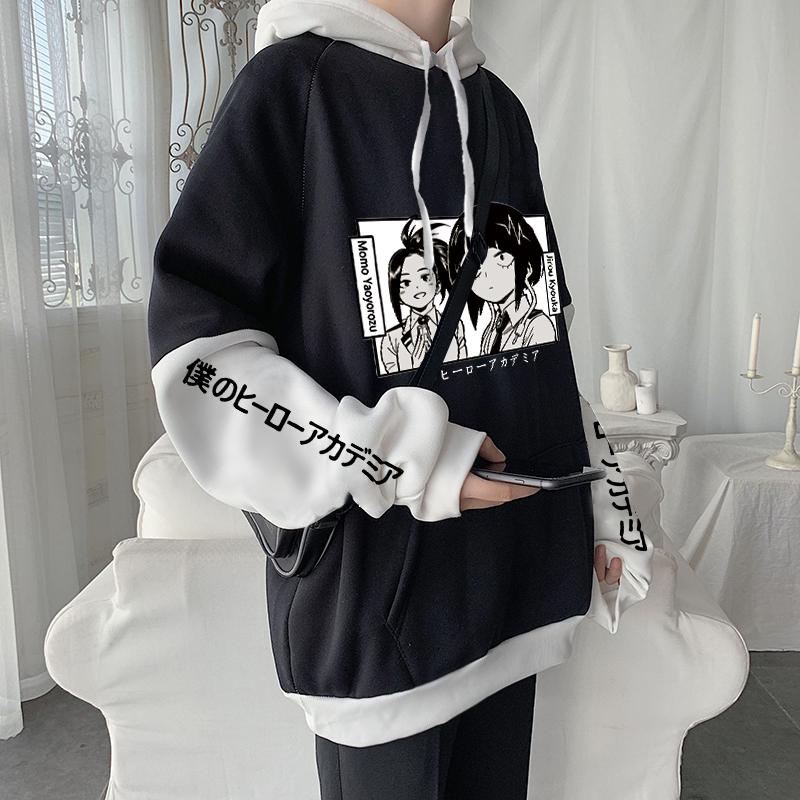 

Горячая аниме-музыка My Hero Academia Kaminari Denki с графическим принтом, толстовки с капюшоном для мужчин и женщин, повседневная свободная толстовка, уличная одежда Harajuku 4XL чёрный/белый