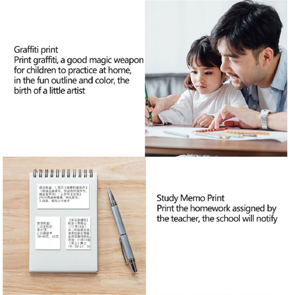 Mini Pocket Wireless Bluetooth Usb Thermal Printer For Labels And Stickers With Paper Roll