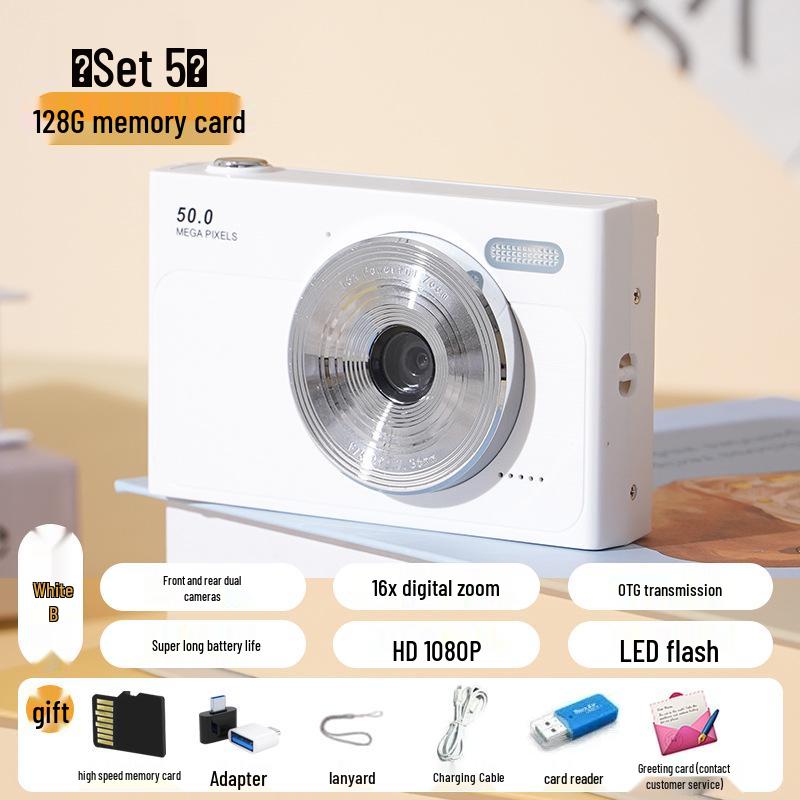 2025 High-Definition Retro Dual-Camera Digital Travel Camera for Students