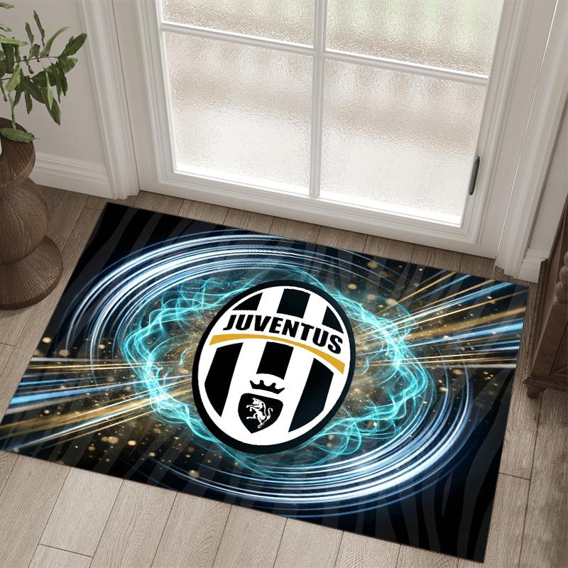Tappeto in Velluto di Cristallo Design Juventus FC Accogliente Non?Tappeto Stampato Antiscivolo per Camera da Letto Soggiorno Ingresso