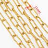 1Meter Stainless Steel Gold Plated Link Chain for Needlework DIY Men Necklace Bracelet Jewelry Making Materials Supplies No Fade