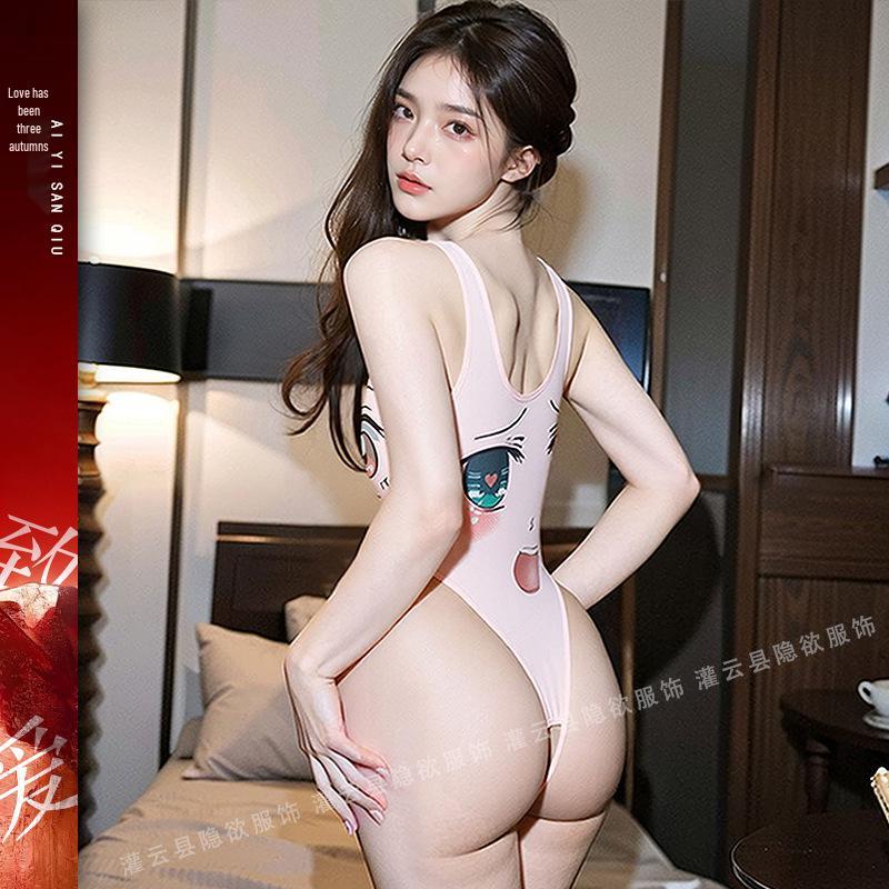 Lingerie Cartoon Desiderio Puro: Body Sexy B Dimensionale con Cavallo Aperto