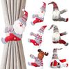 10 Santa Claus Elk Cartoon Dolls Curtain Buckles Curtain Ties Curtain Decoration Accessories Merry Christmas Home Decoration