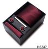 Tie Handkerchief Cufflink Set For Men Necktie Holiday Gift Box Blue Gold Suit Accessories Slim Wedding Gravatas