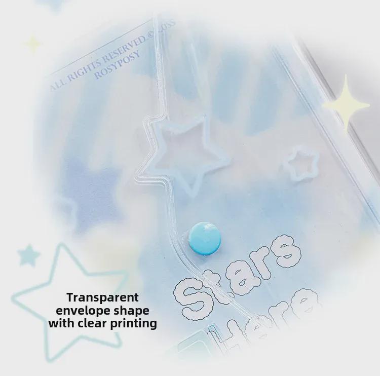 RosyPosy Shinee Star Loose-Leaf Notebook: Soft Design, PVC Cover, Color Pages.