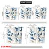 Set Of 2 Plane Printing Window Curtain Blue Serenity Leaves Versatile Polyester Fabric Without Rod All Bedroom Ideal For Sleeping Area