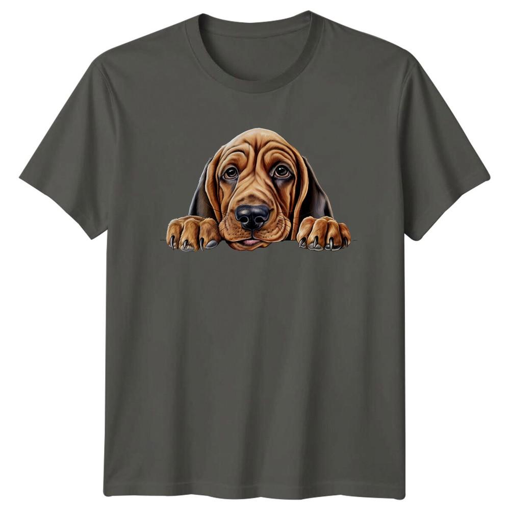 Cute Bloodhound Dog Breed Peek A Boo TShirt Animal Lover Gift