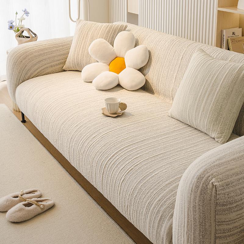Summer Ice Silk Sofa Cover All Inclusive Universal Cover Dust Proof and Cat Scratch Leather Sofa Cover Universal Elastic Sofa Cover 90-140cm