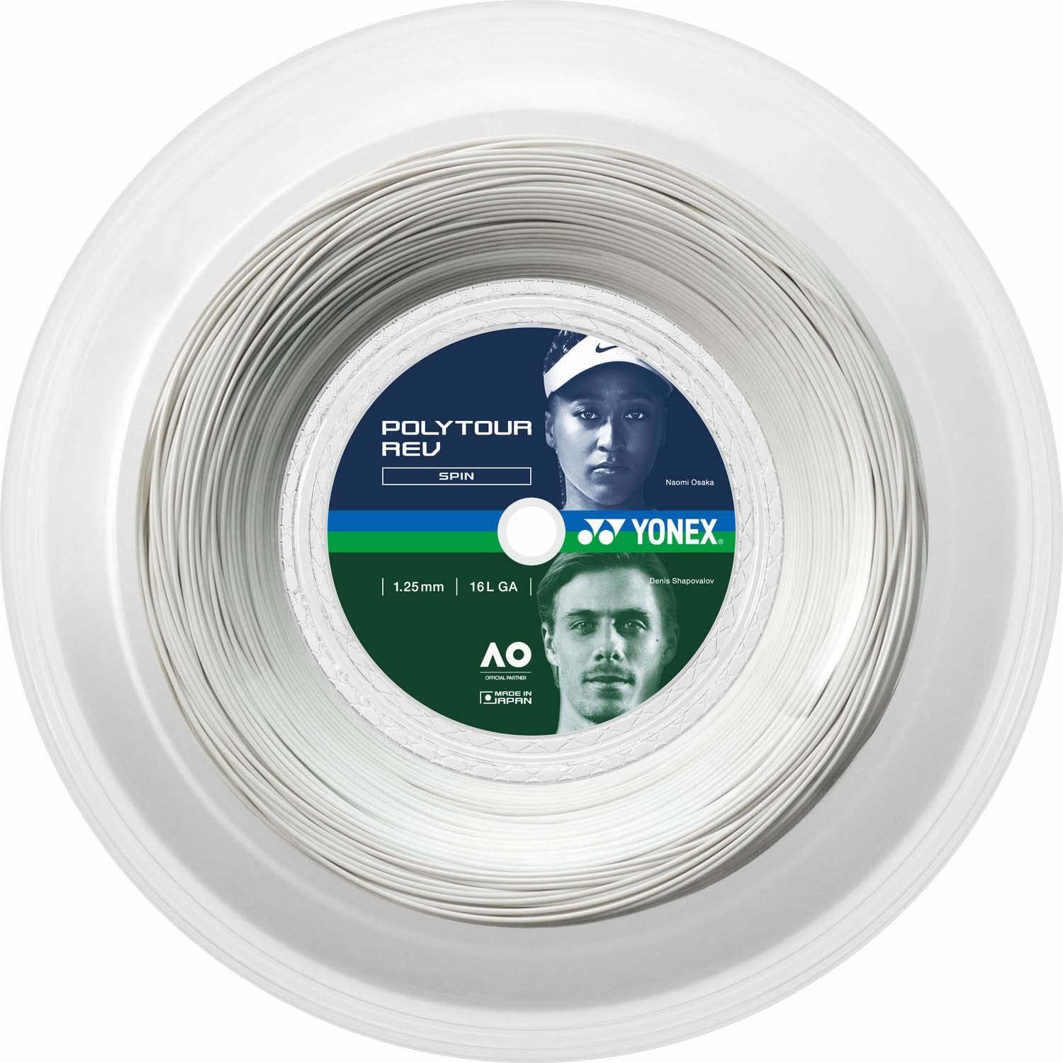 

YONEX Tennis Poly Tour Rev 125 200m Roll PTR125R2 Gut/String