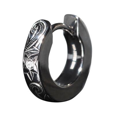 Gewickelte benutzerdefinierte hawaiianische Creolen Stein Chirurgischer Edelstahl Diamant Hypoallergenes Metall Einzelohr Einzeln verkauft Benutzerdefinierter Beutel