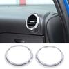 Dashboard Side Air Vent Trim Ring Aluminum Alloy Car Dash AC Vent Decor Sticker Car Accessories For SEAT Leon Mk2 1P 2008-2012