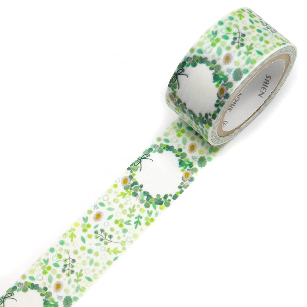 Kamiiso SAIEN Masking Green 20mm X Tape, Lease, 7m, UR-4050