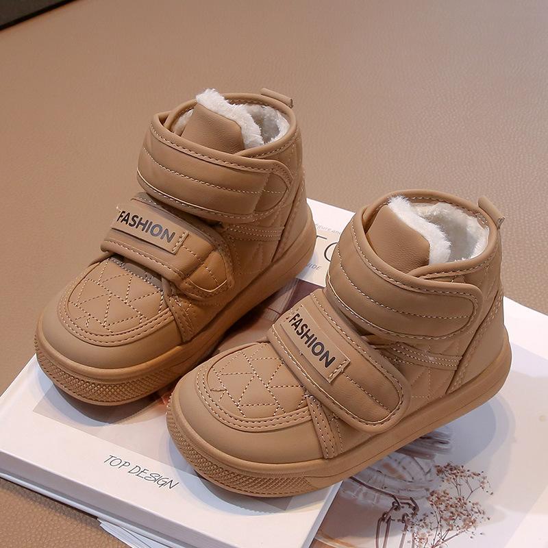 Children's Shoes Winter New Boys' Casual Plush Thick Warm Boots Girls' Anti Slip Snow Boots 4-15 Years Old Comfortable