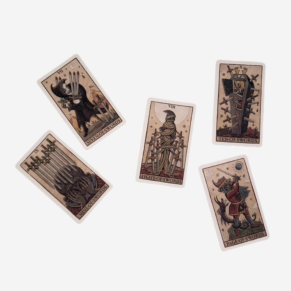 Trionfi Della Luna ILUSTROVANÁ Tarotová karta s průvodcem Balíček karet Stolní hra pro dospělé