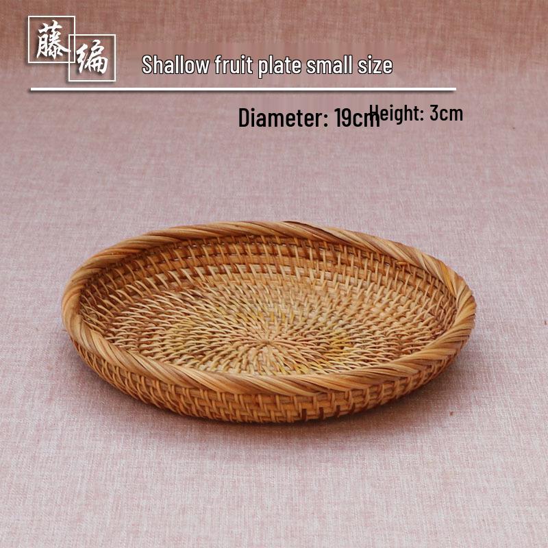 Koszyk na owoce z rattanu w stylu europejskim Stolik kawowy - Nowoczesny wystrój salonu