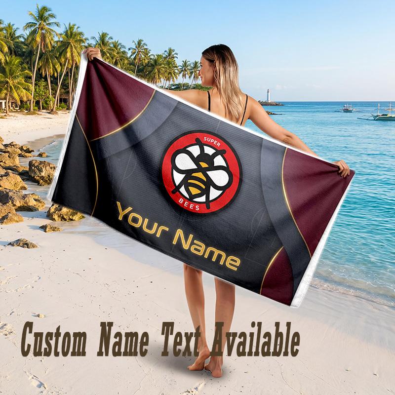 Brentford Football Design Beach Towel Custom Text Large Towel for Beach Vacation